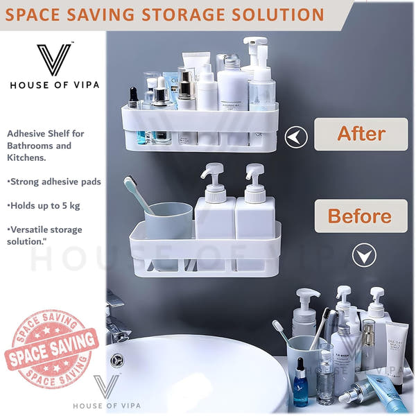 Stylish Self-Adhesive Bathroom Shelves™