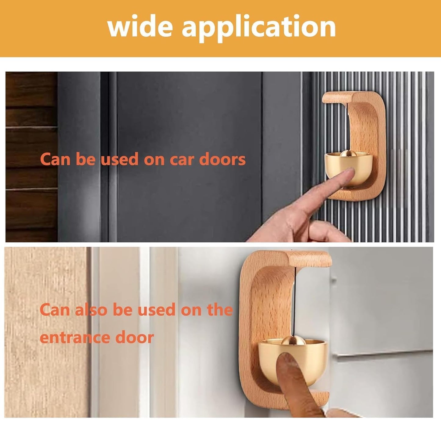 Elegant Wood & Brass Doorbell Chime™