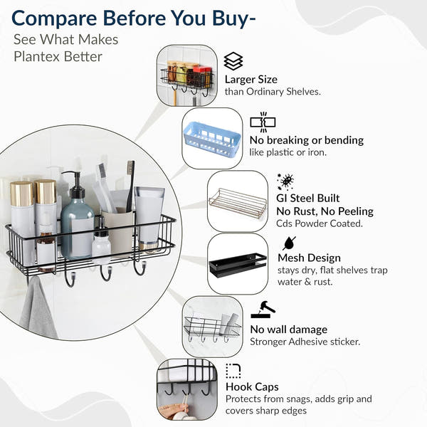 Sleek Self-Adhesive Storage Shelf™