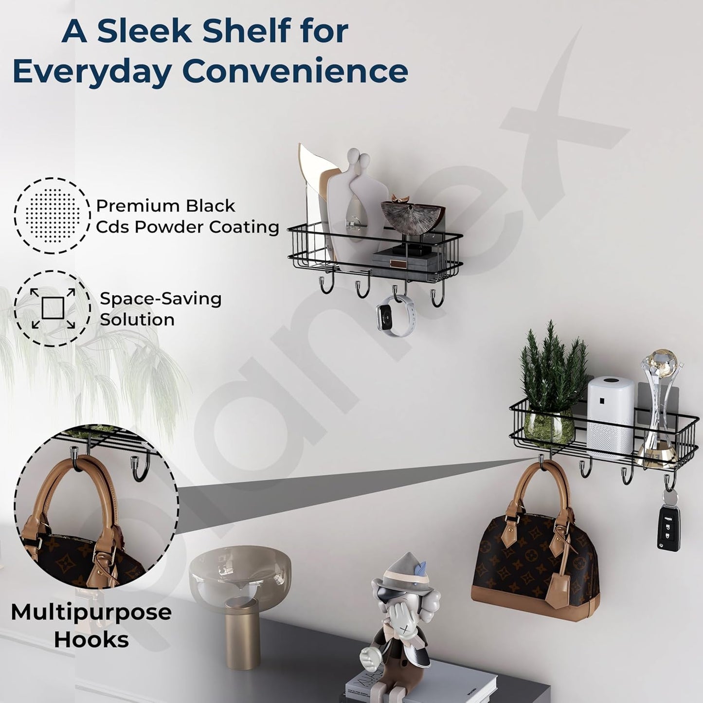 Sleek Self-Adhesive Storage Shelf™